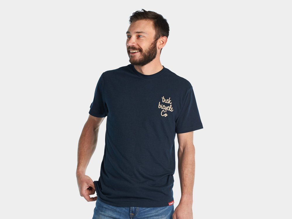 Trek Shirt Trek Check Script T-Shirt XXL Navy