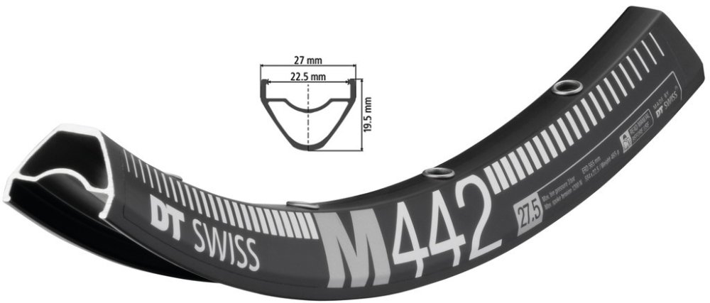 Felge DT Swiss M 442 27.5" schwarz